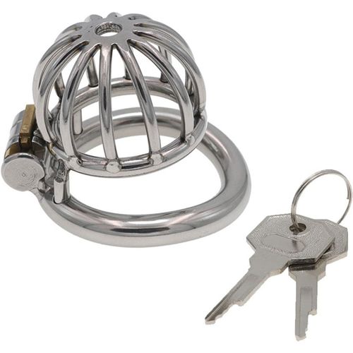 Cage De Chasteté Plate Serrure De Chasteté En Acier Inoxydable Pour Hommes Cage À Pénis Homme Conception De Verrouillage Sombre Couples Bondage Sm Sex Toys A (45mm/1.77in)
