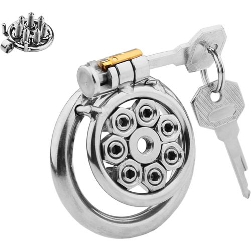 Cage À Pénis En Acier Inoxydable Avec Pointes Cbt Nouveau Petit Chastity Cage Male Avec Cathéter En Silicone Pour Hommes Cage De Chasteté Plate En Métal Sm Extrême Bondage Sex Toys (40mm)