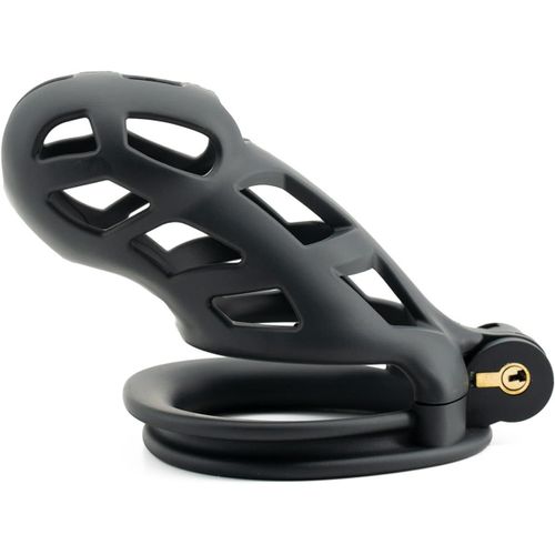 Chastity Cage Hommes Avec 4 Tailles Différentes Double Arc Rings 3d Imprimé Cage À Pénis/Cock Cage Sm Bondage Sex Toy Set Pour Homme Fétiche Exercice Du Pénis (Standard,Black)