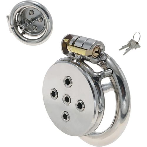 Cage De Chasteté Plate Avec 4 Pointes Cbt Et Cathéter Cage À Pénis En Métal Sex Toys Petite Cage De Chasteté Cage À Pénis Cage Fétiche Sex Toys Pour Hommes (45mm,Short Catheter)