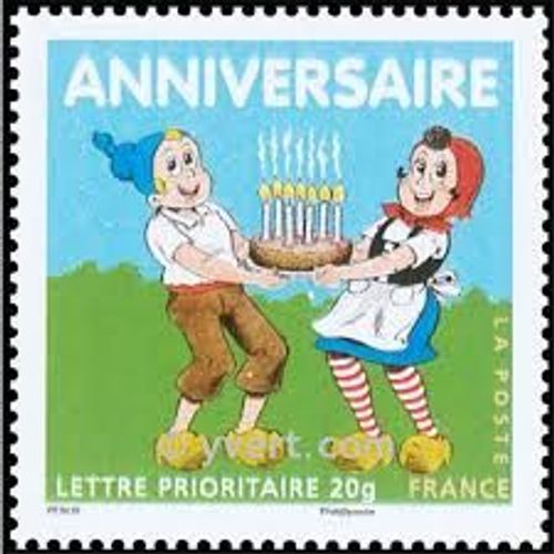Timbres Pour Anniversaires : Bande Dessinée Sylvain Et Sylvette Année 2007 N° 4081 Yvert Et Tellier Luxe Validité Permanente Prioritaire