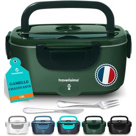 Gamelle Chauffante Électrique 12V/24V/220V - Lunch Box Isotherme Pour Voiture, Bureau & Chantier - 80W