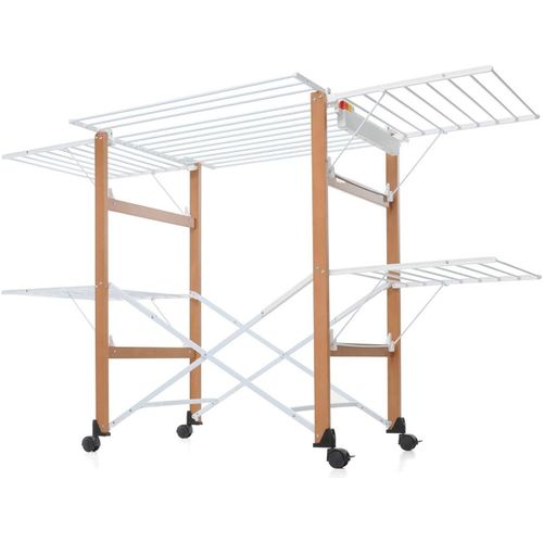 SUBZONAL-Foppapedretti Gulliver, étendoir à Linge Pliant, 105 x 80 x 174 cm, Bois Noyer,Pour Sécher le vêtement