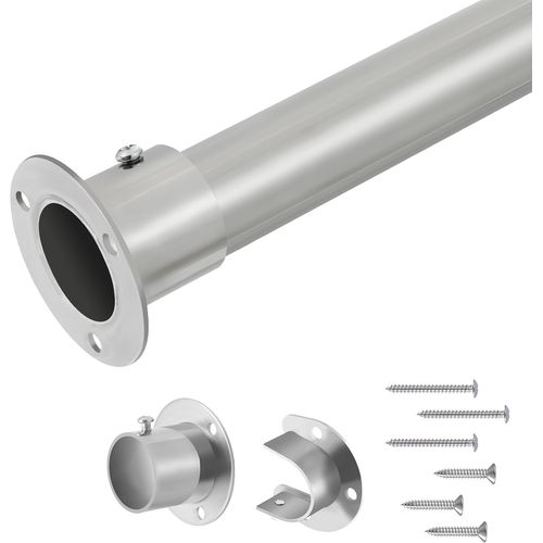 Cheng-Tringle À Vêtements Télescopique - 28 Mm - Avec Cintres En Métal - Pour Armoire Et Armoire (74-160 Cm)