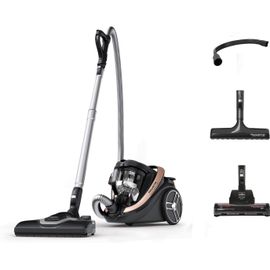 NouvelHorizonstore-ROWENTA Aspirateur sans Sac Silence Force Cyclonic Effitech RO7954EA, Veuillez Vous référer à la Feuille de Construction du Produit, Noir/Or Rose, 500 W, 2.5 liters, 59 décibeles
