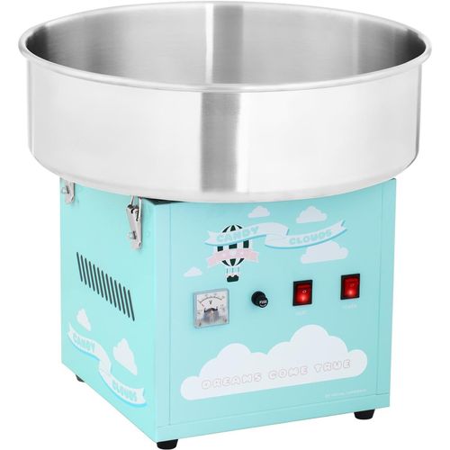 Hamiltion-Machine À Barbe À Papa Set Rczk-1200-Bg (1200 W, Cuve De 52 Cm, Appareil De Table, Protections Électriques, Inox/Alu, Bâti Turquoise)