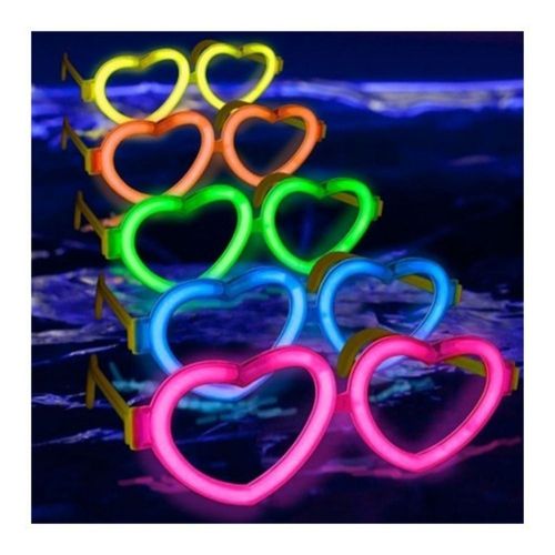 Lunettes Festives Fluorescentes CUrs Colorées 6h