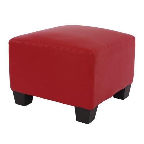Canapé-élément pouf repose-pied Lyon, modulaire, simili-cuir   rouge