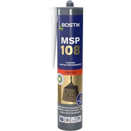 SUBZONAL-Bostik MSP 108 - Mastic de Fixation Hautes Performances - Formule MS Polymères - Intérieur/Extérieur - Maintien Immédiat - sans Solvant et sans Isocyanate - Couleur : Blanc - 1 Cartouche 290