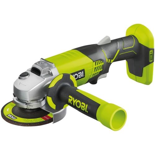 SUBZONAL-RYOBI - Meuleuse d'Angle Électrique Sans Fil 18V ONE+ Ø115mm - Utilisations sur Métal, Pierre, Parpaing, Ciment et Marbre - Bonne Autonomie - Livrée avec Accessoires - R18AG-0