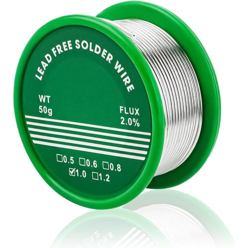 SUBZONAL-Étain de Soudure,50g/1mm Étain à Souder,Fil de Soudure,Etain a souder,Solder Wire,Étain à Souder Avec Flux,Soudure Étain avec Noyau de Colophane,Fils à Souder pour la Réparation