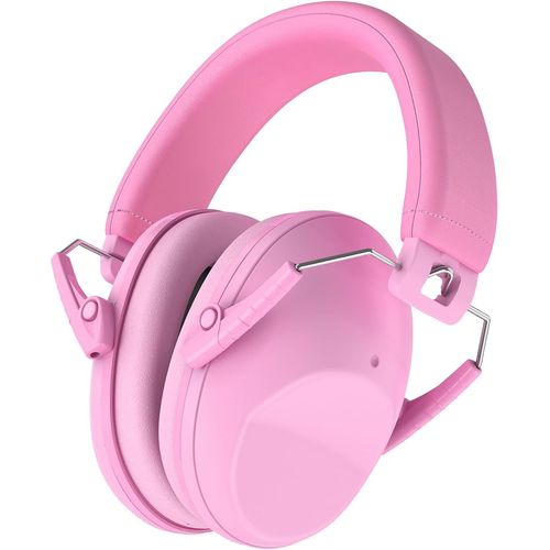 SUBZONAL-ProCase Casque Anti Bruit Enfant, Casque Pliable Réglable Confortable, avec Une Atténuation de NRR 22dB, Serre-tête Souple pour Milieu Bruyant ou Stressant -Rose