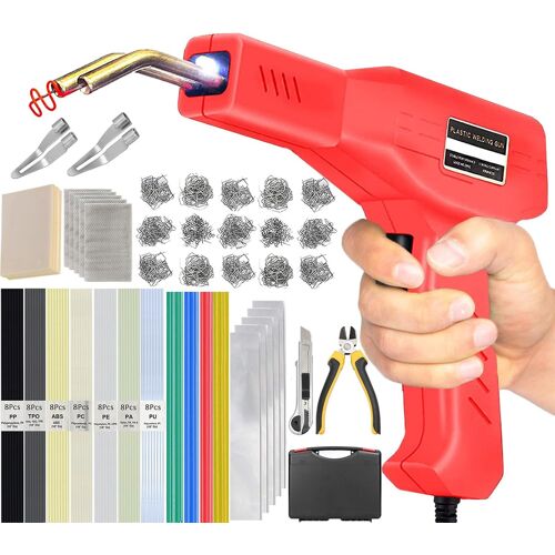 VornixorSarlshop220W Soudure Plastique,2 en1 Kit Reparation PlastiqueSoudage Plastique Pare-chocs Voiture avec 800pcs Agrafes&64pcs Bâtons Soudage,Soudeur Plastiques pour Réparation Plastiques Pare-c