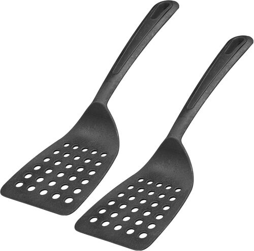 Kalanka-Spatule, 2 Pièces, Large Surface D'appui Et Bord Spécialement Aplati, Plastique, Gentle, Noir, 283722e3, Lot De 2