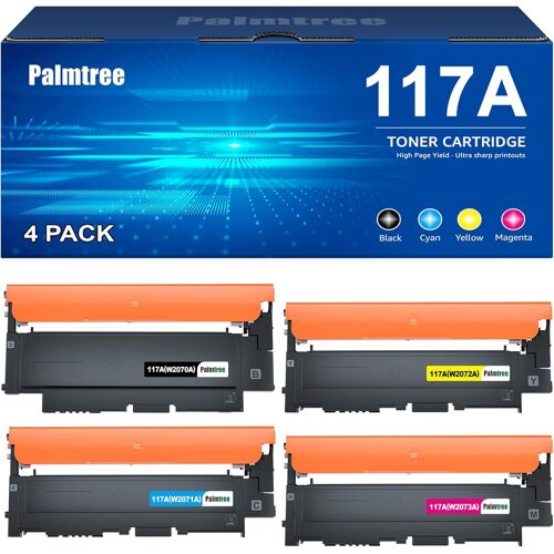 117A Cartouche De Toner 117A Compatible Pour Toner Color Laser Mfp 178Nw Toner 178Nwg 179Fwg 179Fnw 150Nw 150A Mfp 178Nwg W2070A W2071A W2072A W2073A Noir Cyan Jaune Magenta 4-Pack