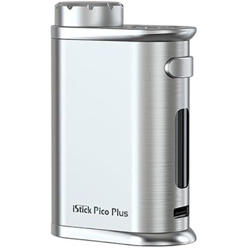 E-leaf iStick Pico Plus Mod (Argent) 75W, Cigarette électronique Vape Box MOD prend en charge le réservoir Melo 4S, alimenté par une batterie 18650 (exclue), sans nicotine