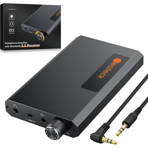 MEVRONISSHOP-16-300¿ Ampli Casque Réglage Gain Élevé Bluetooth 5.0 Amplificateur de Casque Interface 3.5mm Portable TypeC Autonomie Prolongée Compatible PC Smartphone Baladeur Lecteur Audio Video Mél