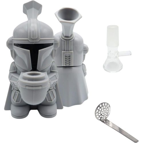 Subzonal-Masenyee 12cm Mini Support En Silicone Avec Bol De 14,5 Mm Fumeur Débutant Facile À Transporter Chillum Tuyau D'eau En Silicone Léger Et Facile À Transporter-Jedi