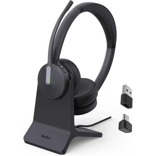 Bh70 Casque Bluetooth Avec Support, Pour Bureau À Domicile, Jusqu'À 35 H De Temps De Conversation, Certifié Équipes Dual Bluetooth Sans Fil, Charge Rapide ¿ 90 Min, Usb C Vers A