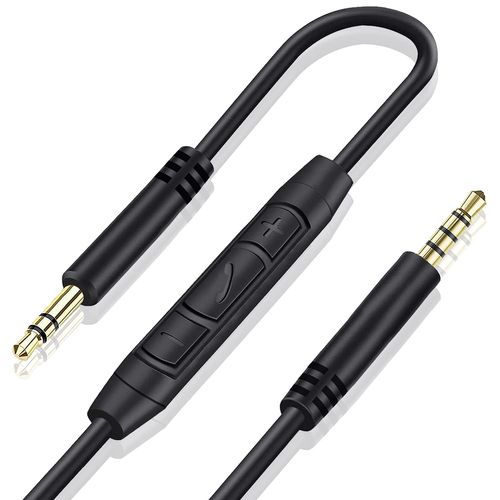 Subzonal-Câble Audio De Remplacement Pour Casque Beats Câble Jack 3,5 Mm Aux Compatible Avec Beats Solo2 Solo3 Studio3 Wireless Hd Pro By Dr. Dre Sony Wh-1000xm4 Wh-1000xm5 Avec Micro Et Contrôle Du