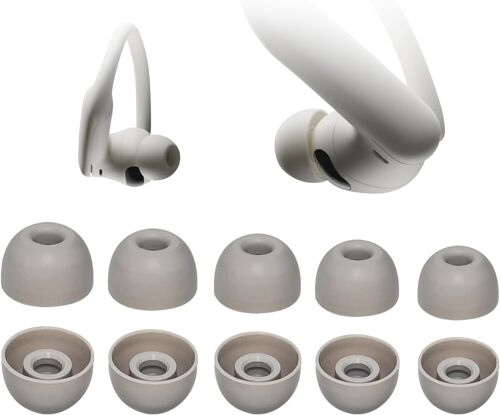 KAL-Lot De 5 Paires D`Embouts De Rechange En Silicone Pour Beats Powerbeats Pro 2 / Solo Buds/Fit Pro/Studio Buds/Studio Buds+, Compatibles Avec Le Boîtier De Charge (Xl/L/M/S/Xs, Sable)