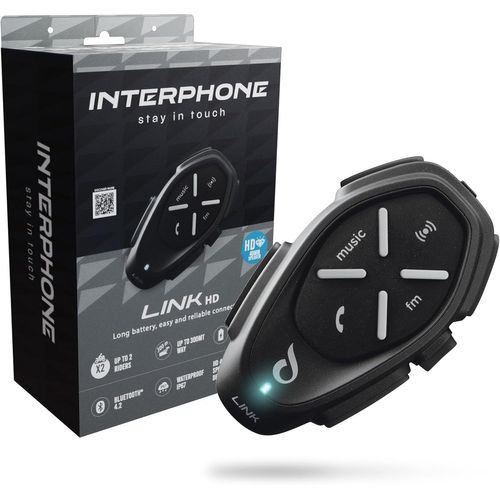 Subzonal-Intercom Link Hd Mono ¿ Intercom Moto Pour Communication Pilote-Passager, Entre Pilotes Ou Motos Jusqu'à 300 M ¿ Avec Bluetooth 4.2 Pour Gps Et Appels ¿ Autonomie 20 H Et Étanchéité Ip67