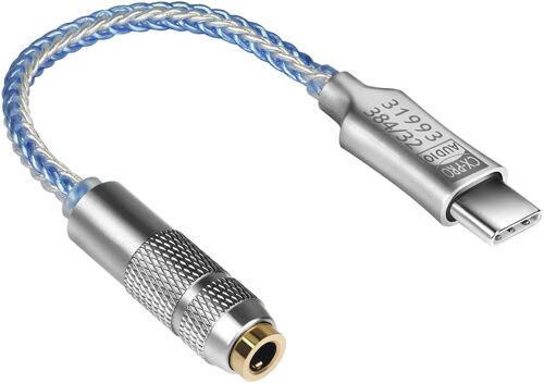 LORANKA-Adaptateur USB Type C vers 3,5 mm CX31993 Écouteurs CX-Pro DAC Ampli Casque avec Sortie 3,5 mm SNR128dB PCM 32b/384kHz pour Android Windows10 Appel téléphonique et contrôle de Ligne