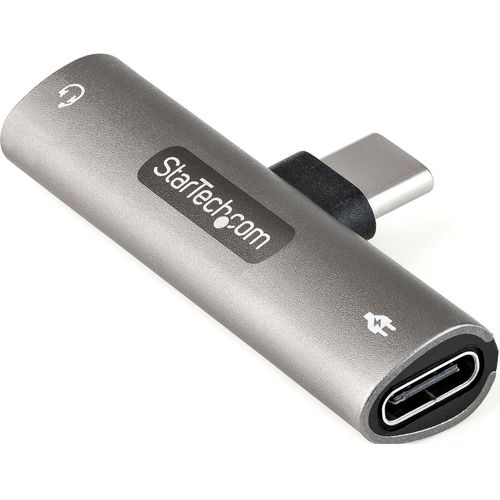 Startech.Com Adaptateur Usb-C Audio & Chargeur - Convertisseur Prise Audio Mini Jack Aux Trrs 3.5Mm Casque/Écouteurs - 60W Usb Type-C Power Delivery Pass-Through - Smartphone/Tablette (Cdp23[Z316]
