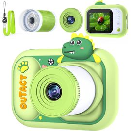 OUTACT Dinosaur Pocket Camera for Kids, Digital Microscope with 2.4 LCD Screen, 1000X Zoom, Supports Photo and Video Function, Birthday Gifts for 4-12 Years Old