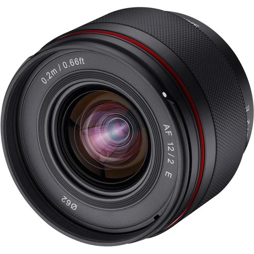 SUBZONAL-Samyang AF 12 mm F2.0 E pour Sony E - Autofocus APS-C Objectif à focale fixe grand angle pour Sony E Mount APSC