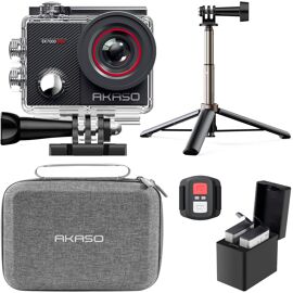 Mevronisshop-Ek7000 Pro Caméra Sport Kit De Perche À Selfie- Comprend 20mp Camera Sport 4k 30fps Avec Trépied Selfie Stick De 60cm Pour Action Caméra Sportive, Sac De Rangement, 2 Batteries Et Plus
