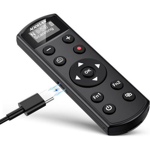 SUBZONAL-Aodelan Télécommande sans fil pour appareil photo Nikon ¿ Déclencheur rechargeable avec écran OLED pour Zfc, Z50, P1000, A1000, P950, B600 ; remplace Nikon ML-L7 (noir)