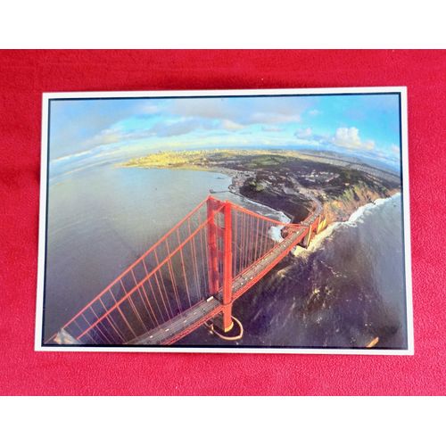Carte Postale Pont San Francisco Usa. Above San Francisco. Fisheye Golden Gate . Oeil De Poisson Pont San Francisco.The Cameron Collection.