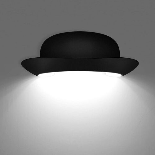 Créatif 12w Moderne Lampe Murale Led Applique Murale Imperméable Ip65 Aluminium Lèche-Murs Led Intérieur Extérieur Pour Salle De Bains Chambre À Coucher Couloir Salon Escalier,Noir 6000k
