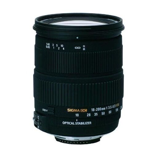 Objectif Sigma 18-200 Mm F3,5-6,3 DC - Pour Reflex Minolta/Sony APS-C, Filetage 62 Mm, Moteur Intégré, Superzoom Compact
