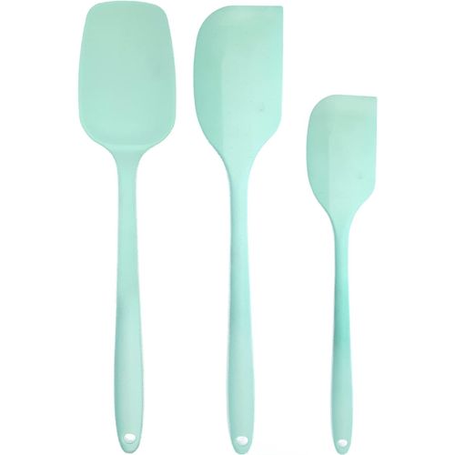 Tianyi-Cuisine Spatule Maryse Patisserie Silicone Spatule Maryse Souple Résistantes À Chaleur- Ustensiles En Silicone Lot De 3 Set (Bleu Ciel)
