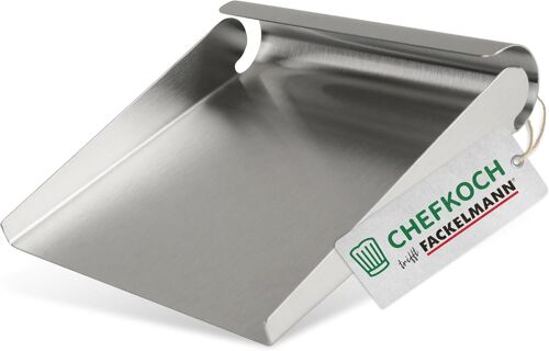 Kalanka-Chefkoch Taxi À Légumes En Acier Inoxydable - Aide Ménagère Pratique Pour La Cuisine - Spatule De Cuisine Pour Ramasser Les Légumes Coupés - Pelle À Légumes Lavable Au Lave-Vaisselle