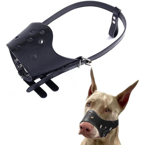 Muselière Chien Souple Réglable, Musoliaire Chien Anti-Morsure, Museliere Pour Chiens, Museliere Pour Les Chiens De Taille Grande, Moyenne (Pu-Noir-S)