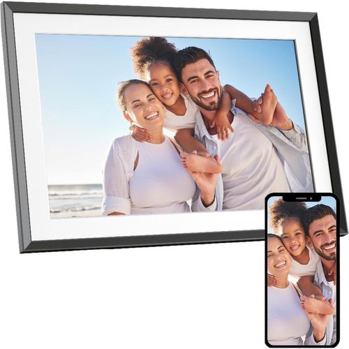 SUBZONAL-Cadre Photo Connecté Realiview APF1000 Wi-FI 10"" LCD - Affichage Photos/Vidéos, Horloge, Météo, Rotation Auto, Mémoire 32Go, Appli FRAMEO iOS/Android Incluse - Noir