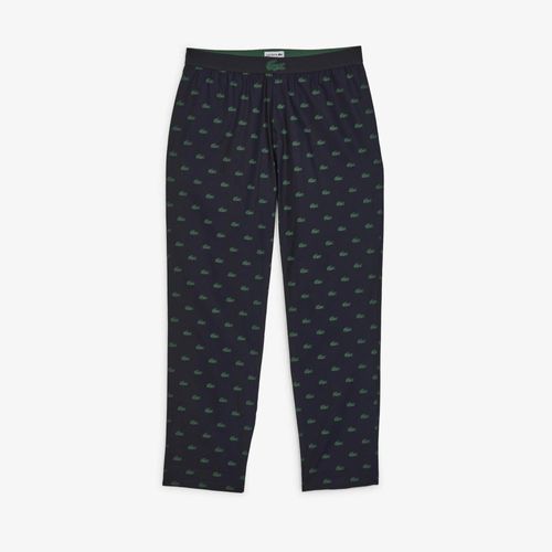 Pantalon Logo Aop Marine/Vert Lacoste - Marine/Vert - S