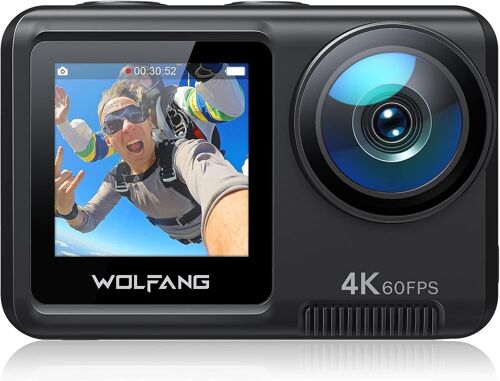 SUBZONAL-4K 60FPS Caméra Sport GA400, 20MP WiFi 8M Corps Etanche Action Camera, 40M Sous-Marine Ultra HD 170 °Grand Angle, Sac à Main, EIS, Télécommande 2x1350mAhBatteries et Kit d'accessoires