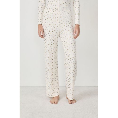 Pantalon De Pyjama À Fleurs - Bethany - Xl - Ecru - Femme - Etam
