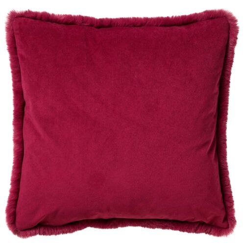 Coussin Rouge 45x45 Cm Couleur Unie