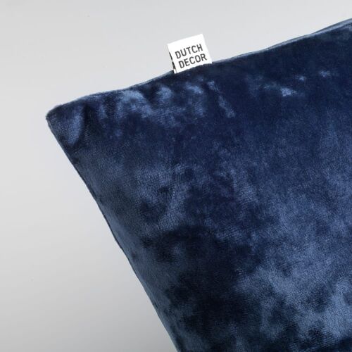 Housse De Coussin Bleu 45x45 Cm - Couleur Unie
