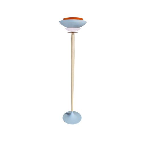 Lampadaire Bois,Bleu,H162xd40xp40cm