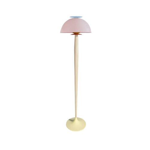 Lampadaire Bois,Beige,H165xd43xp43cm