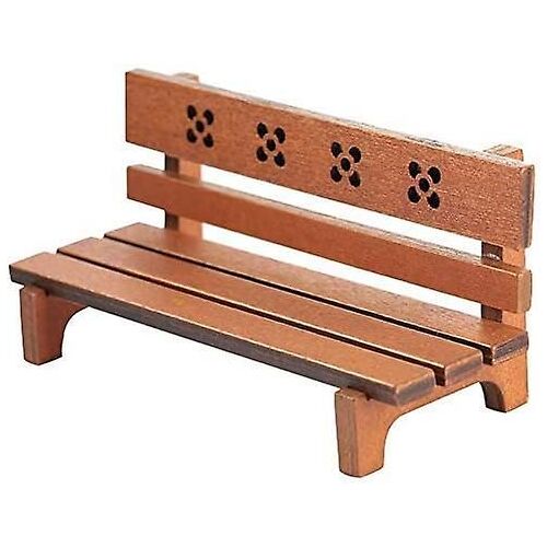 Banc de parc en bois pour maison de poupée, échelle 1/12, simulation de meubles miniatures, chaise de parc, mini maisons de poupée, art paysager, bricolage, artisanat, ornement, jardin féérique