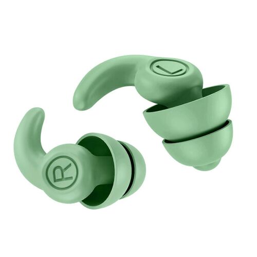 20251 Paires De Bouchons D'oreille En Silicone Pour Le Sommeil, Réduction Du Bruit, Isolation Phonique, Bouchons D'oreille Réutilisables, Troisième Génération, Vert Od 