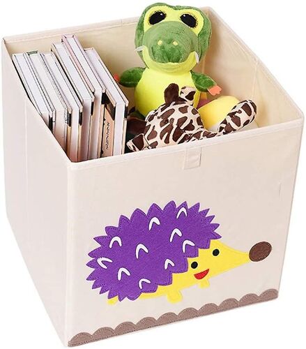 Coffre De Rangement Pour Jouets - Coffre De Rangement Pour Enfants - Cube Pliable - Hérisson Familial