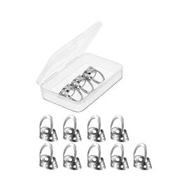 Lot De 12 Médiators Réglables En Métal Pour Guitare, Banjo, Argent